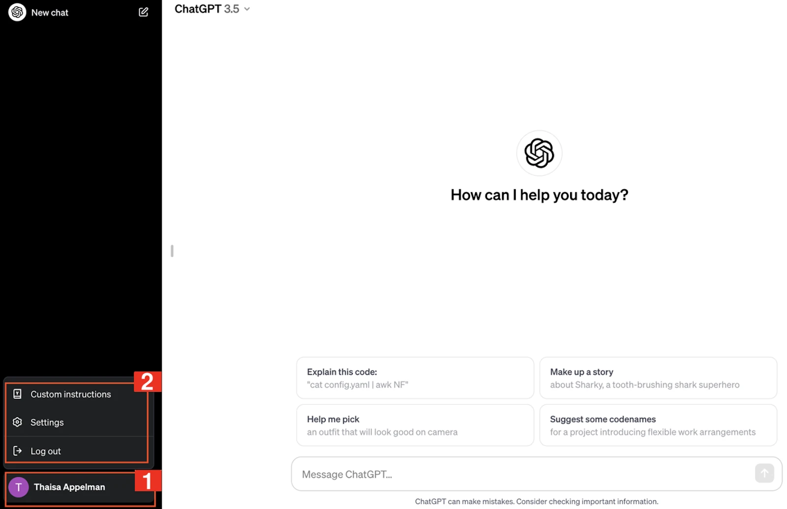 Custom instructions de ChatGPT en tu ordenador