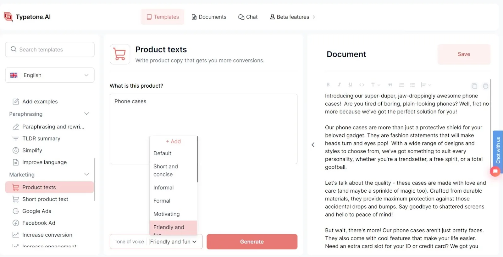 Utilisez différents tons de voix pour votre description de produit