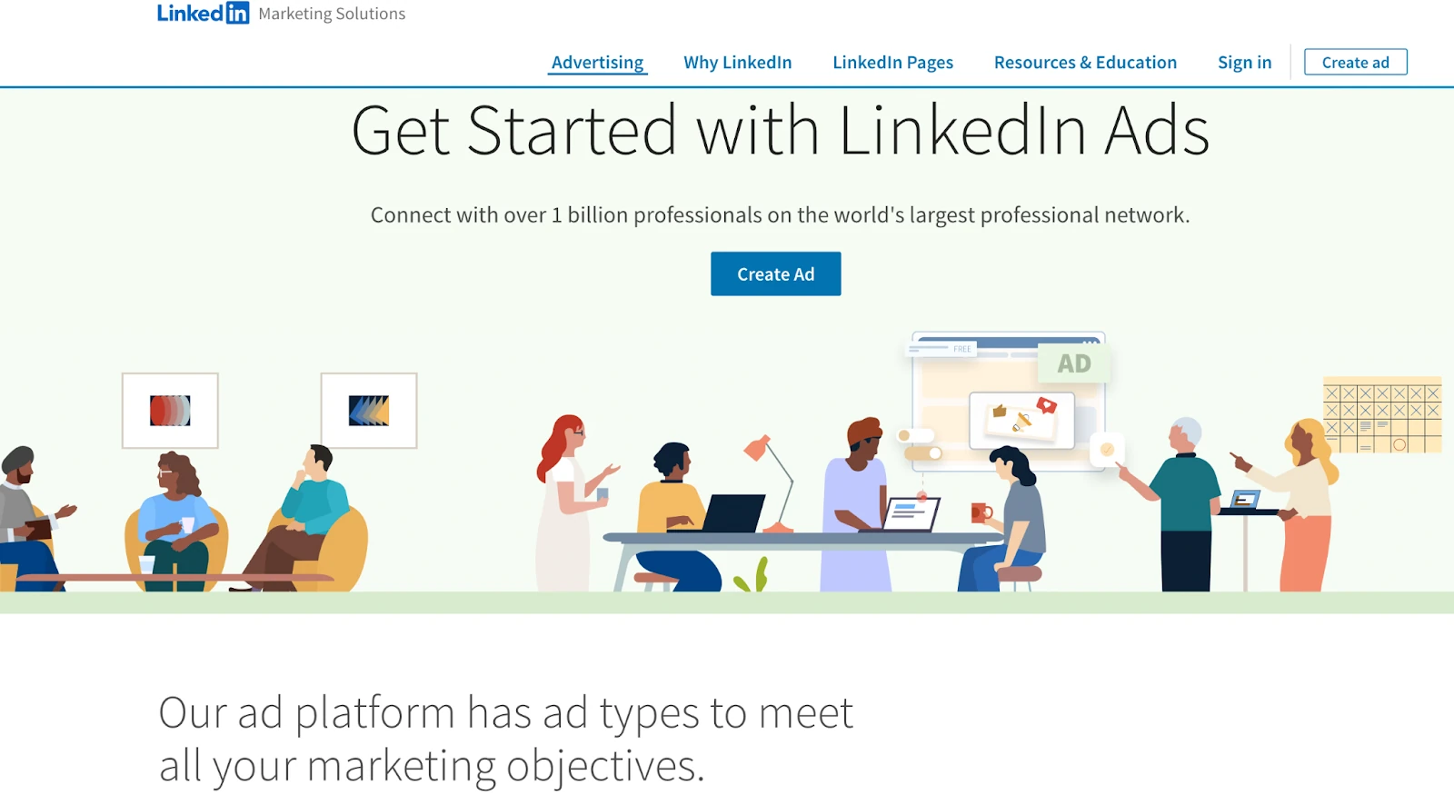 LinkedIn Ads para una campaña de marketing