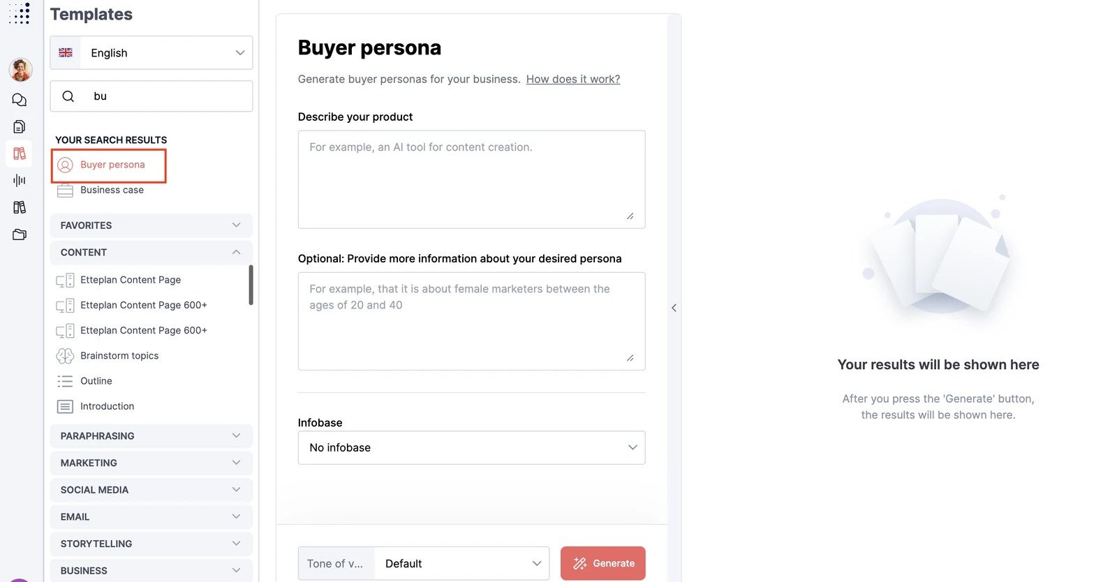 Buyer Persona Template Typetone